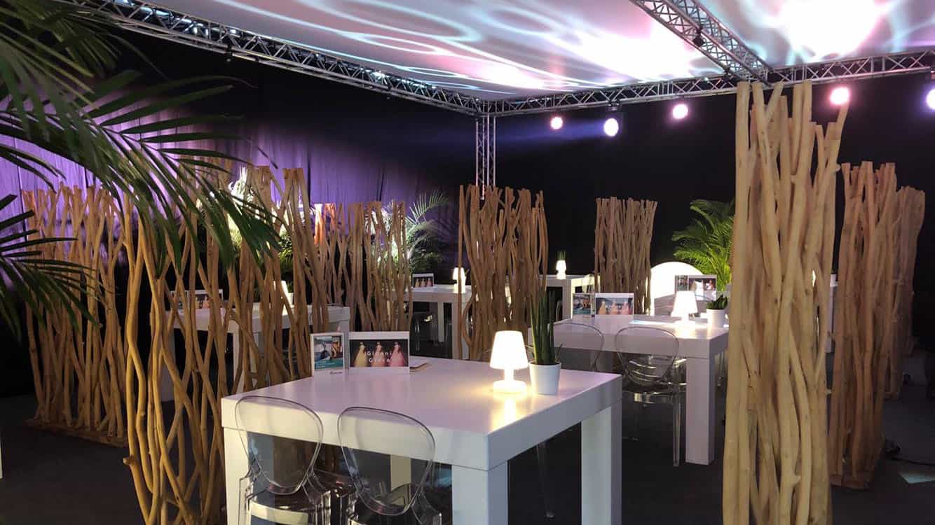 Salon Induscabel organisé par So Event sur le thème de l'ombre et la lumière