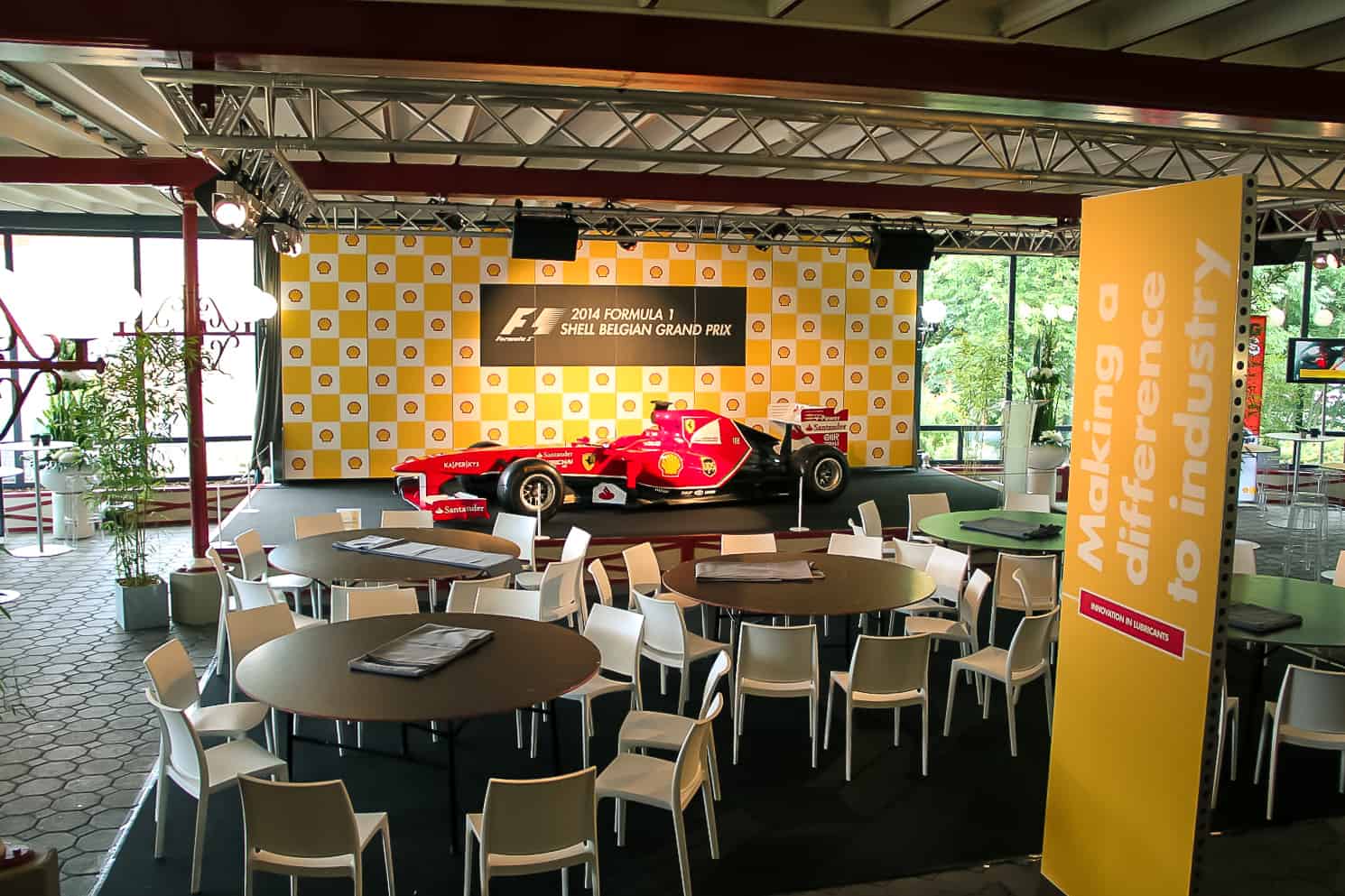 Shell Belgian Grand Prix, aménagement de l'espace VIP