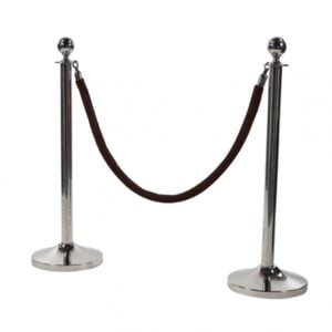 Potelet chrome - Corde noire