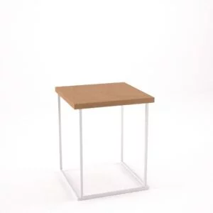 Table 60x60 Quadra blanc - Bois