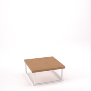Table basse 60x60 Quadra blanc - Bois
