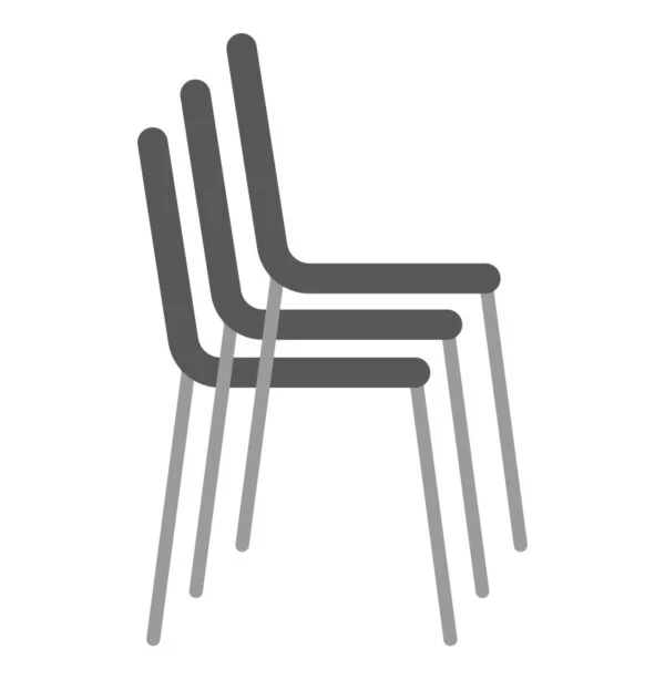 Chaise Trix noir – Image 2