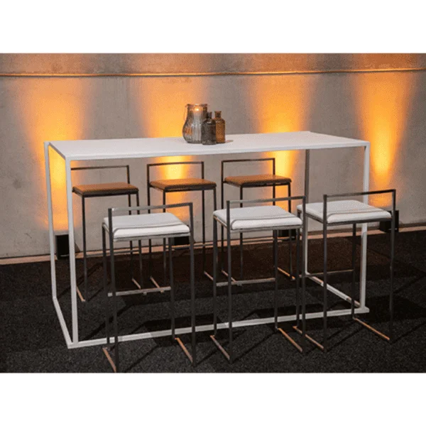 Mange-debout 180x90 Quadra blanc - Image 4