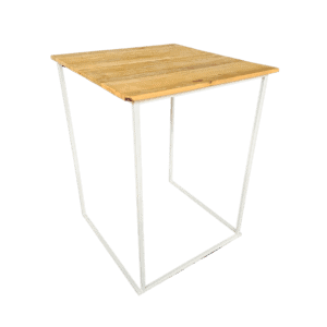 Mange-debout Quadra blanc - Bois recyclé