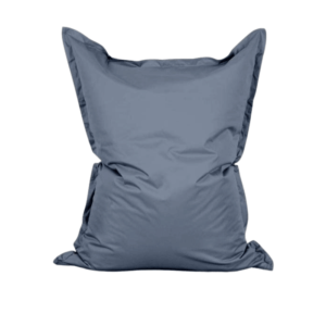 Pouf argent effet "Fatboy"