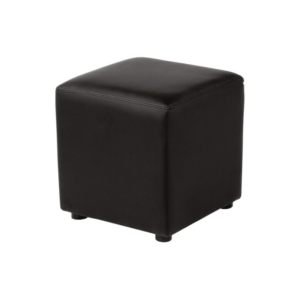 Pouf noir carré