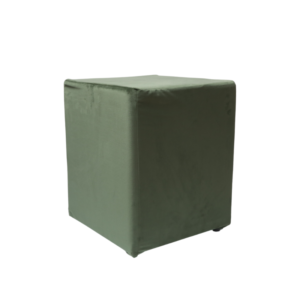 Pouf velours vert carré